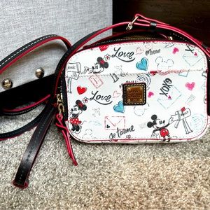 Disney Dooney & Bourke Minnie & Mickey Love Letters Valentine Crossbody